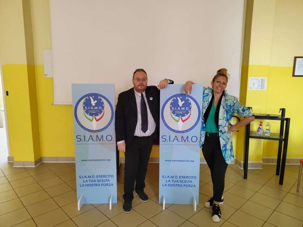 In foto il Segretario Regionale Ivano Comaroli e il membro della segreteria regionale Alessia Calisi